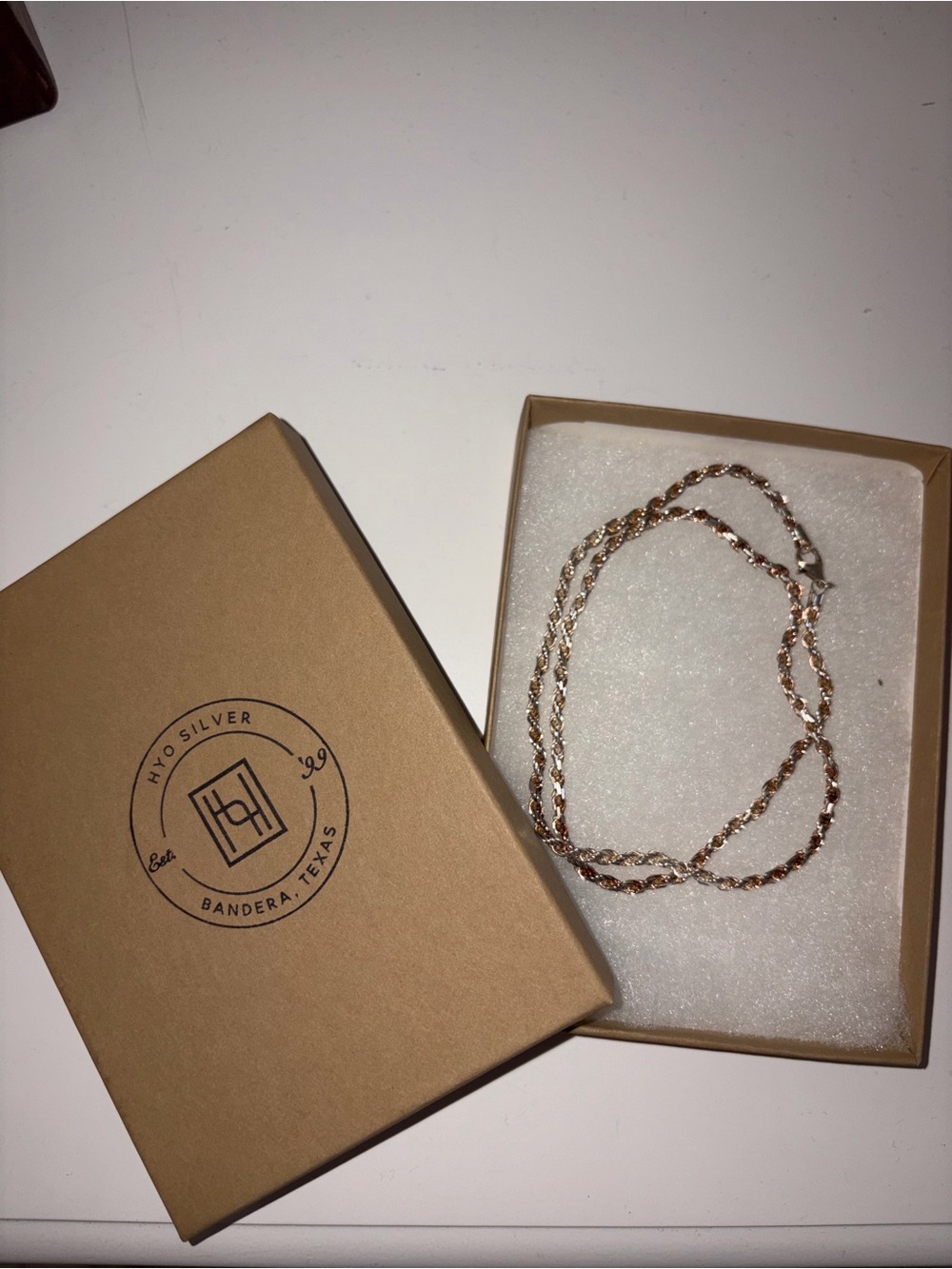Hyo Silver Twisted Rope Chain